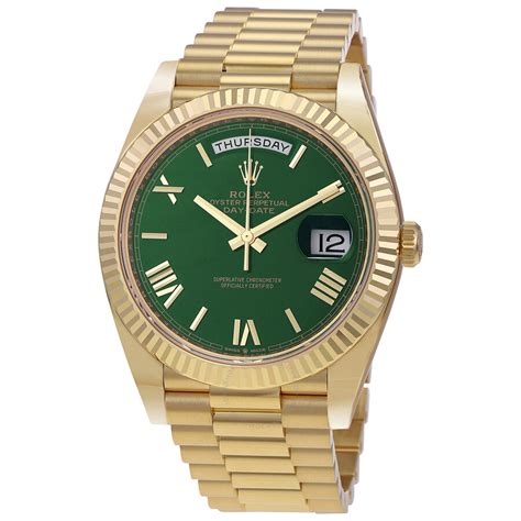 mens rolex presidential green dial|rolex day date green dial.